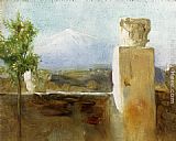 Arthur Hacker Mount Etna From Taormina painting